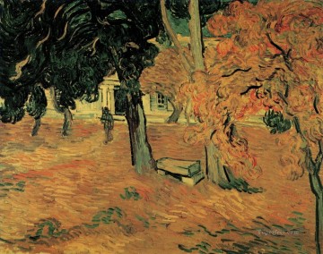  Hospital Canvas - The Garden of Saint Paul Hospital Vincent van Gogh